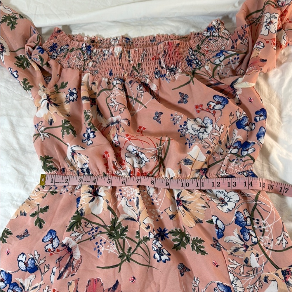 Westport Floral Woman’s Dress in Pink and Navy - Picture 4 of 10